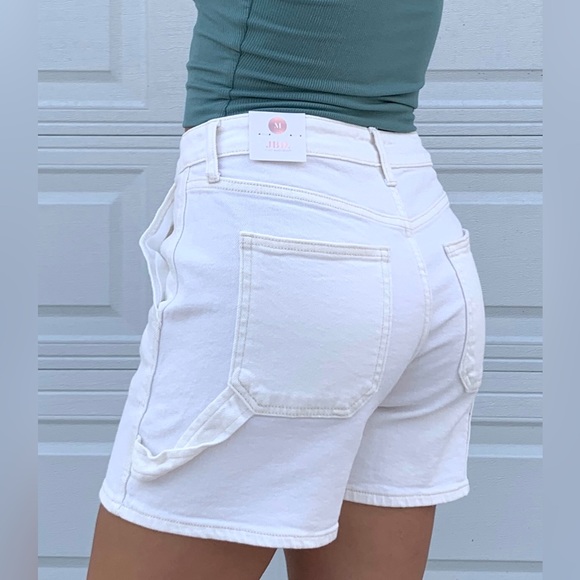 High Rise Utility Shorts - Off White - Picture 5 of 12